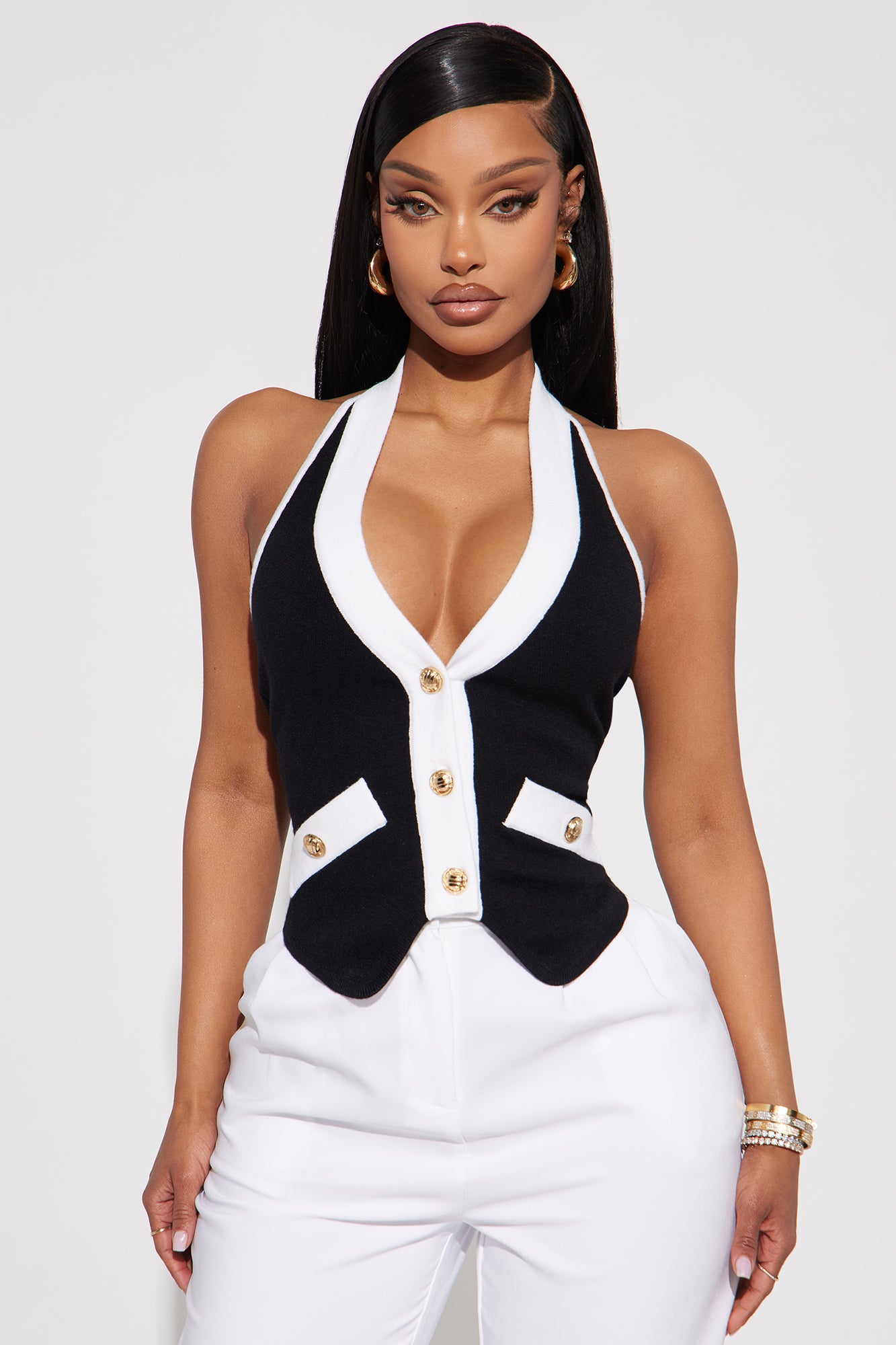 Break It Up Faux Fur Trim Off Shoulder Top - Beige - Image 53