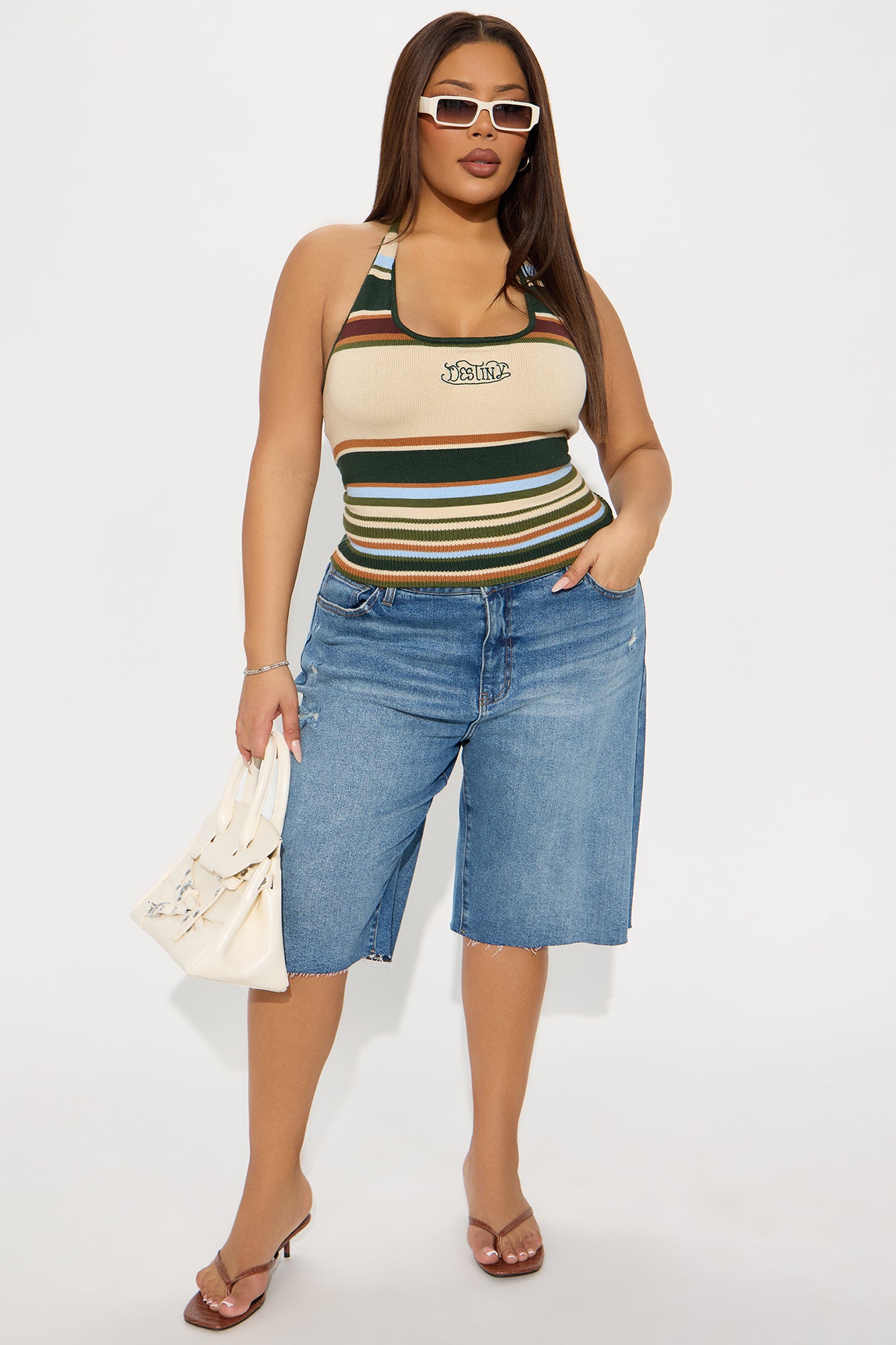 Mia Striped Halter Top - Multi Color - Image 15