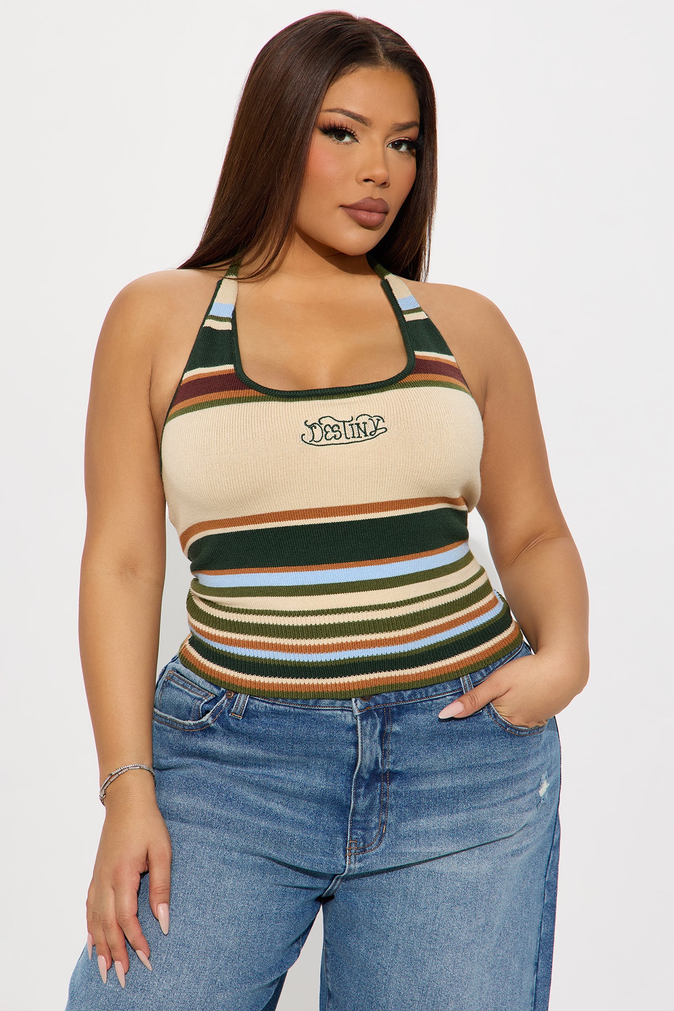Mia Striped Halter Top - Multi Color - Image 20