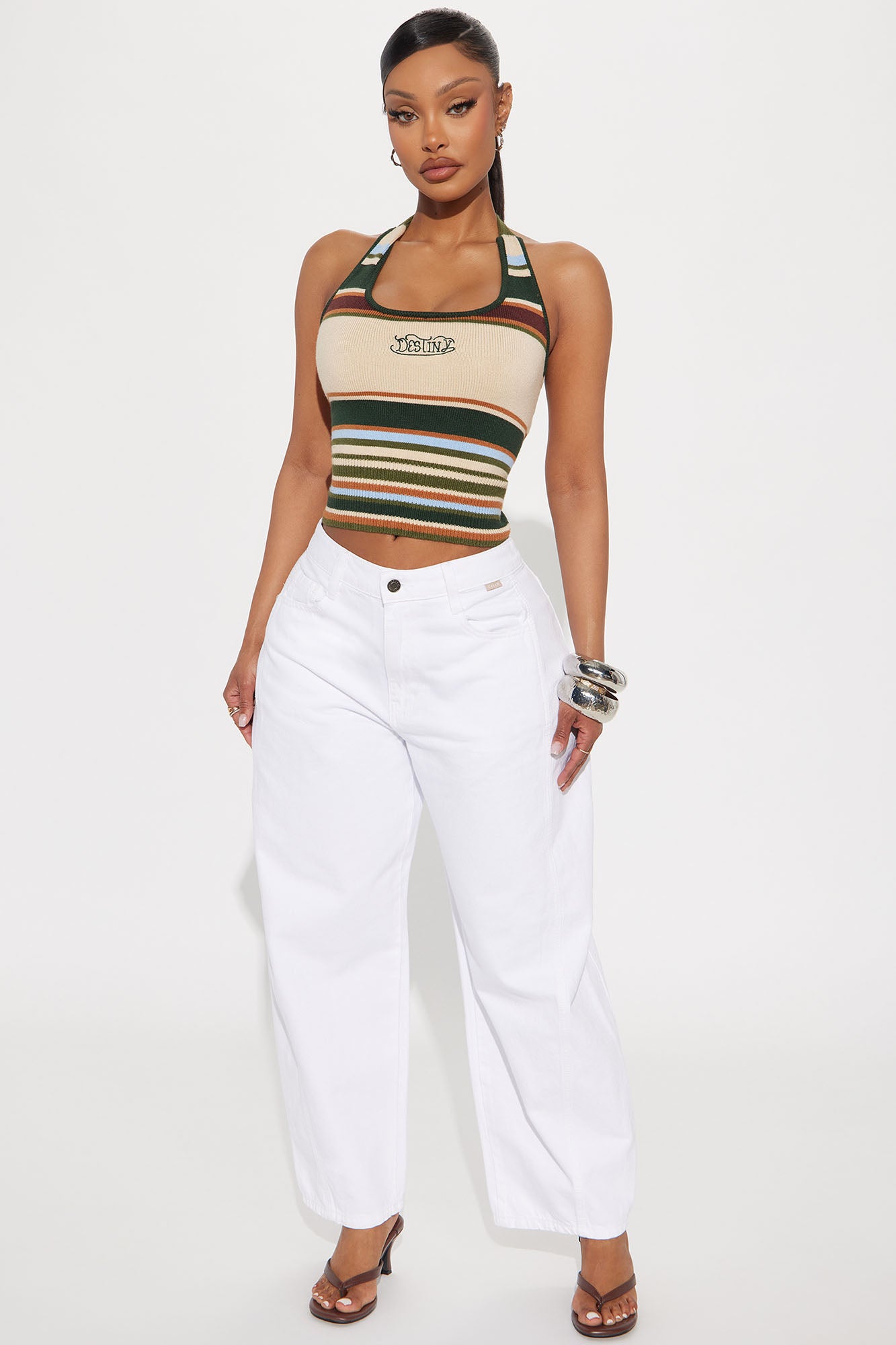 Mia Striped Halter Top - Multi Color - Image 38