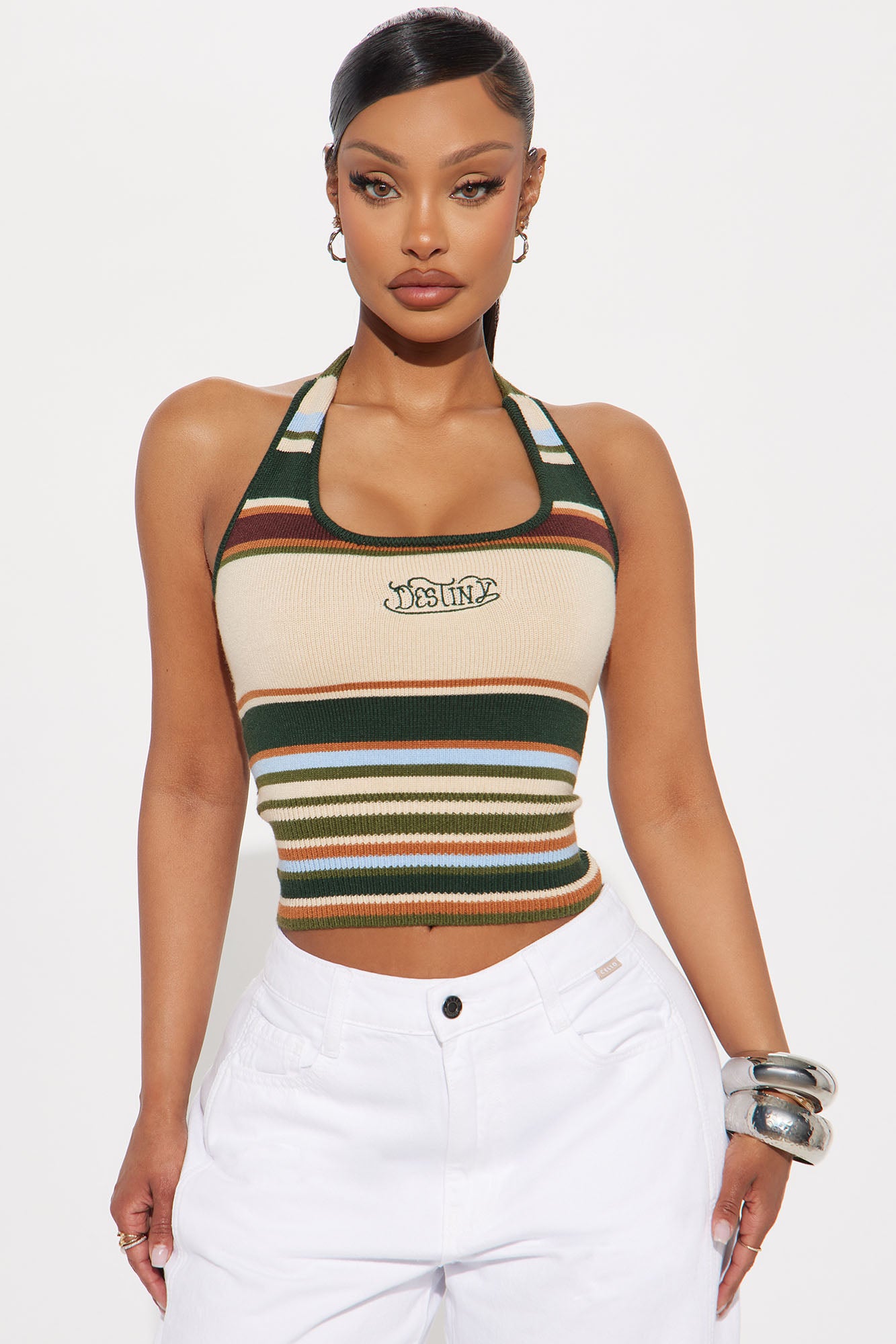 Mia Striped Halter Top - Multi Color - Image 29