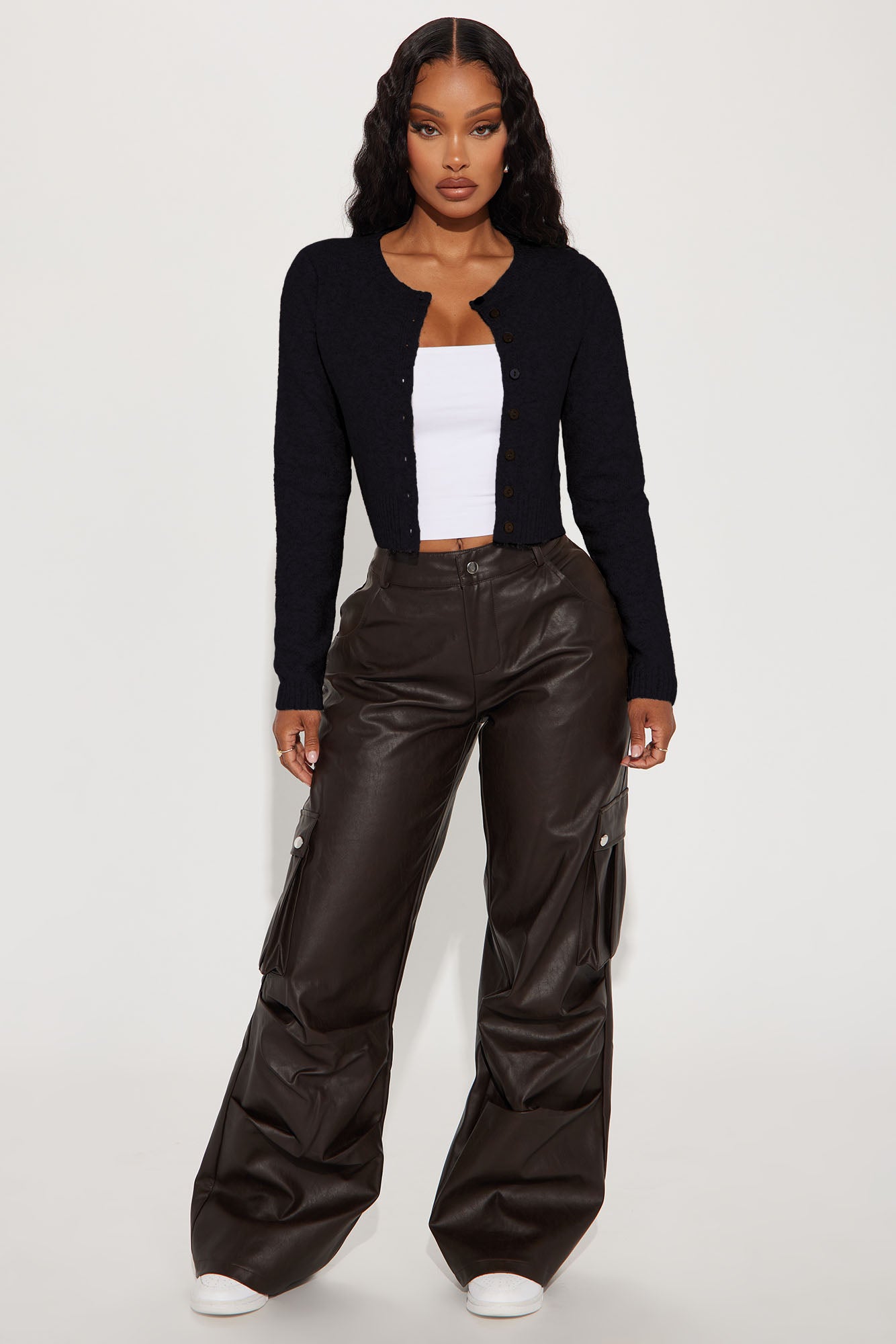 Sweet Sensation Cropped Cardigan - Black