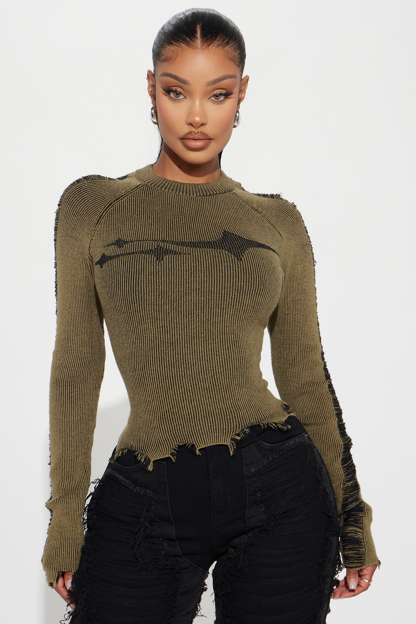 Lana Zip Up Sweater - Chocolate - Image 61