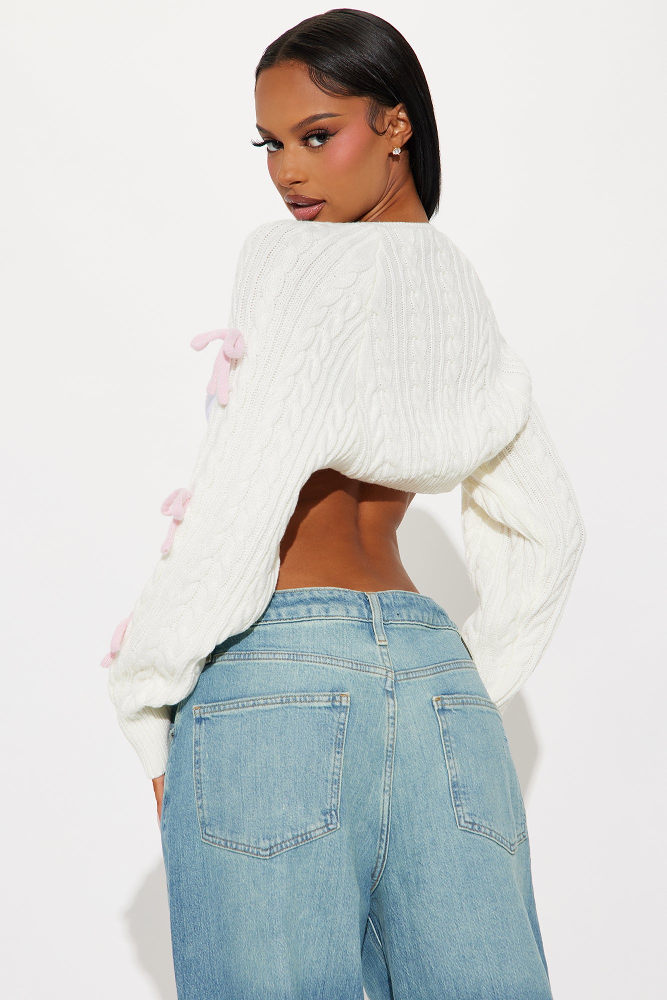 Ballet Class Bow Bolero Sweater - Ivory/combo - Image 3