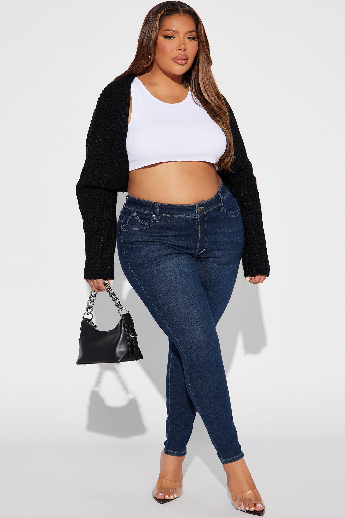 Cool Girl Mood Bolero Sweater - Black - Image 3