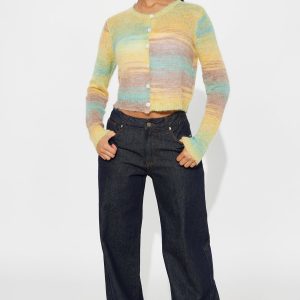 Lily Color Block Cardigan - Multi Color