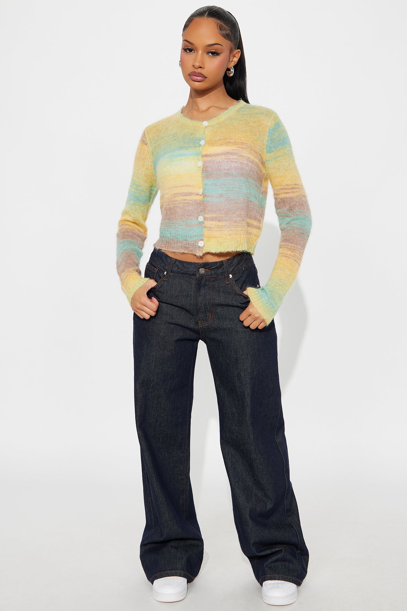Lily Color Block Cardigan - Multi Color