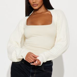 No Promises Bolero Sweater - Cream