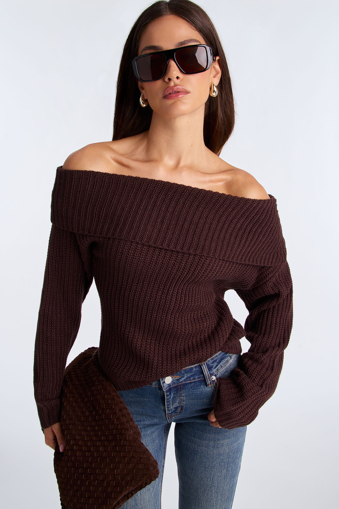 Catch Me Off Shoulder Sweater - Ivory - Image 59