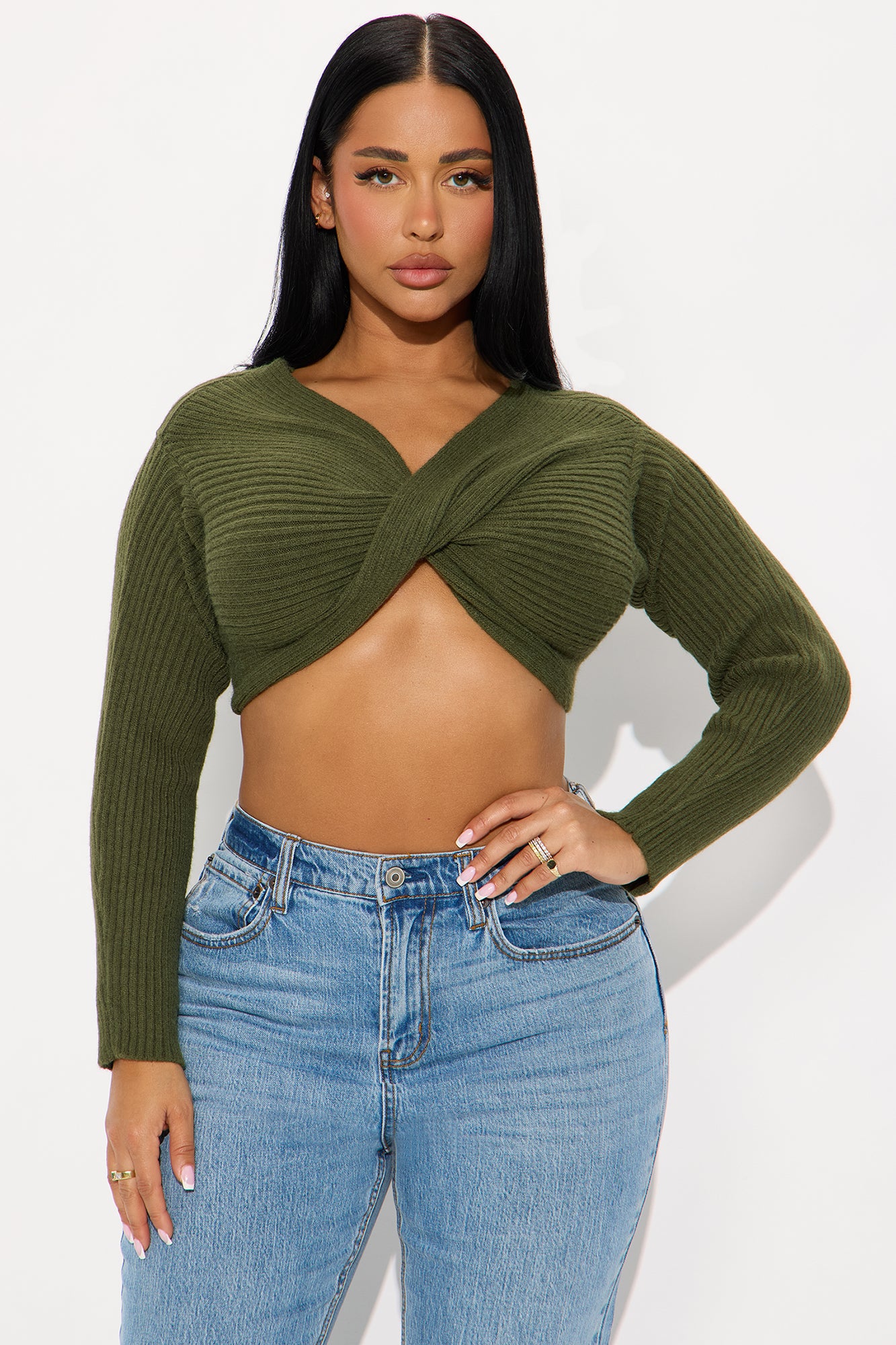 Break It Up Faux Fur Trim Off Shoulder Top - Beige - Image 34