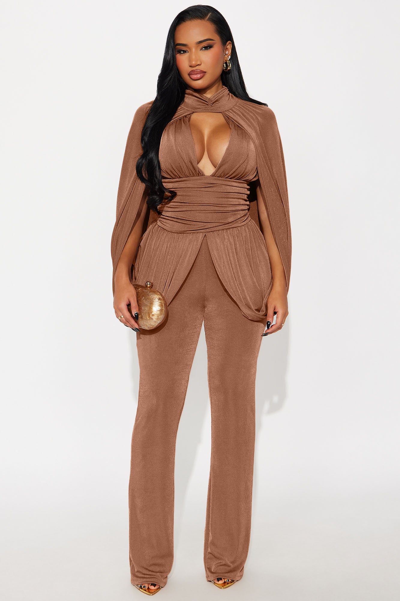 Flirt On Sight Twisted Sweater Top - Camel - Image 24