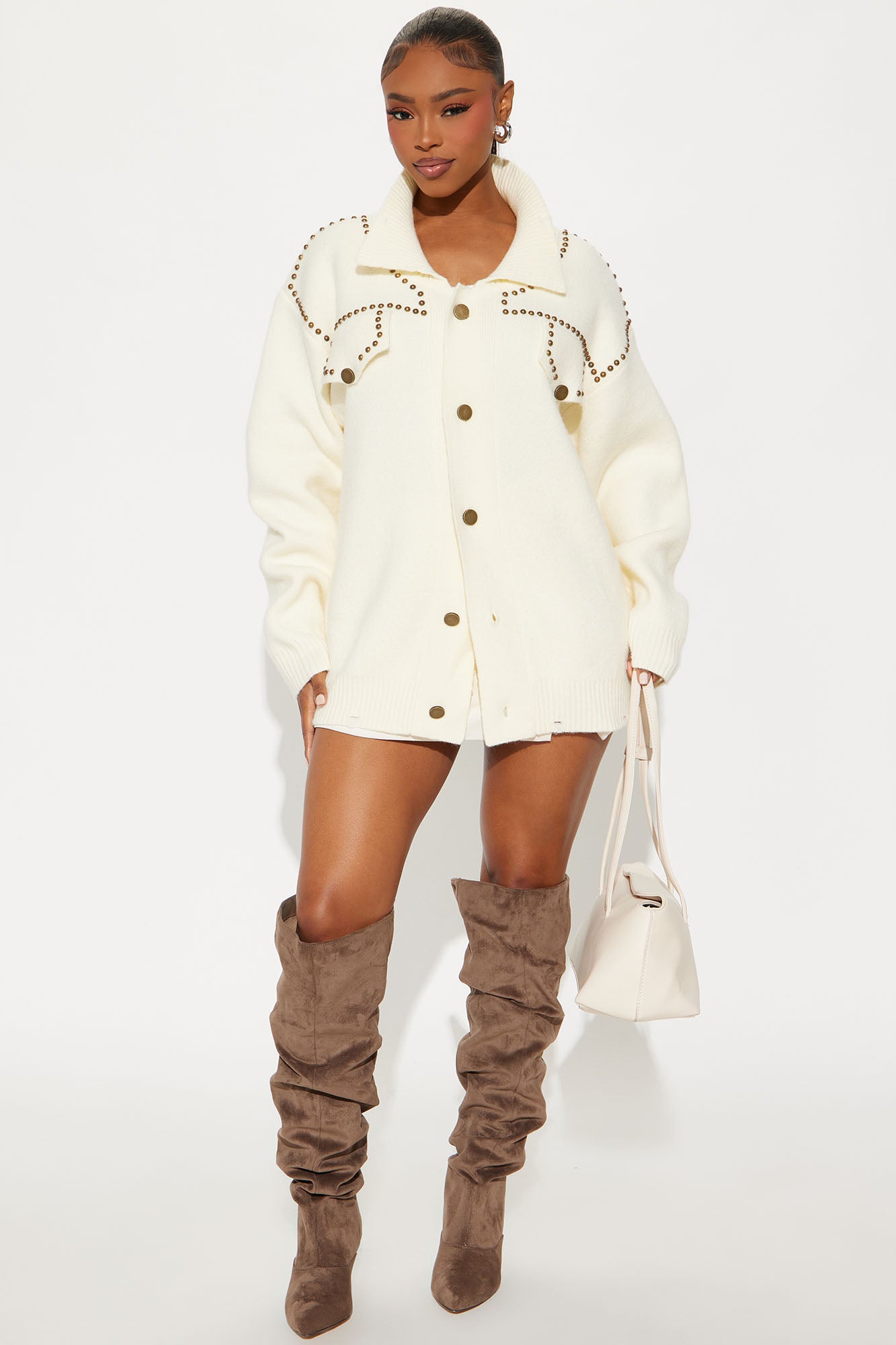 Fur Baby Fuzzy Sweater Top - Ivory - Image 50