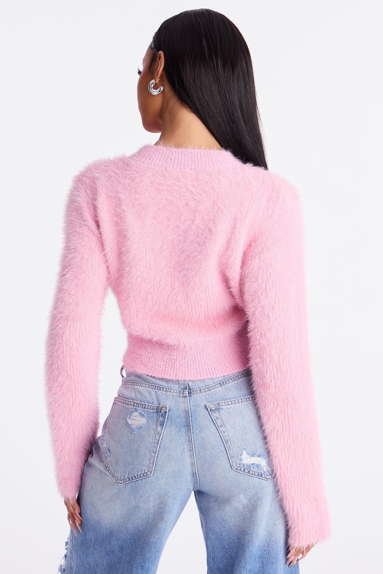 Fur Baby Fuzzy Sweater Top - Pink - Image 2
