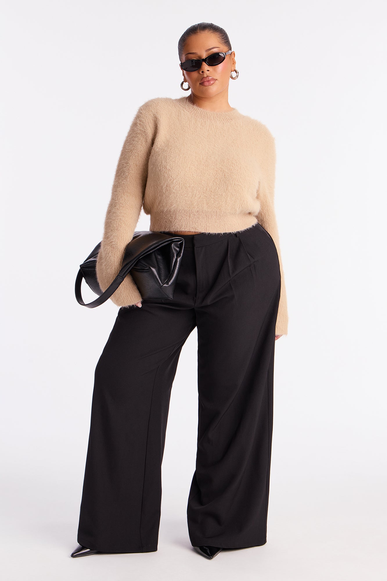 Fur Baby Fuzzy Sweater Top - Taupe - Image 7