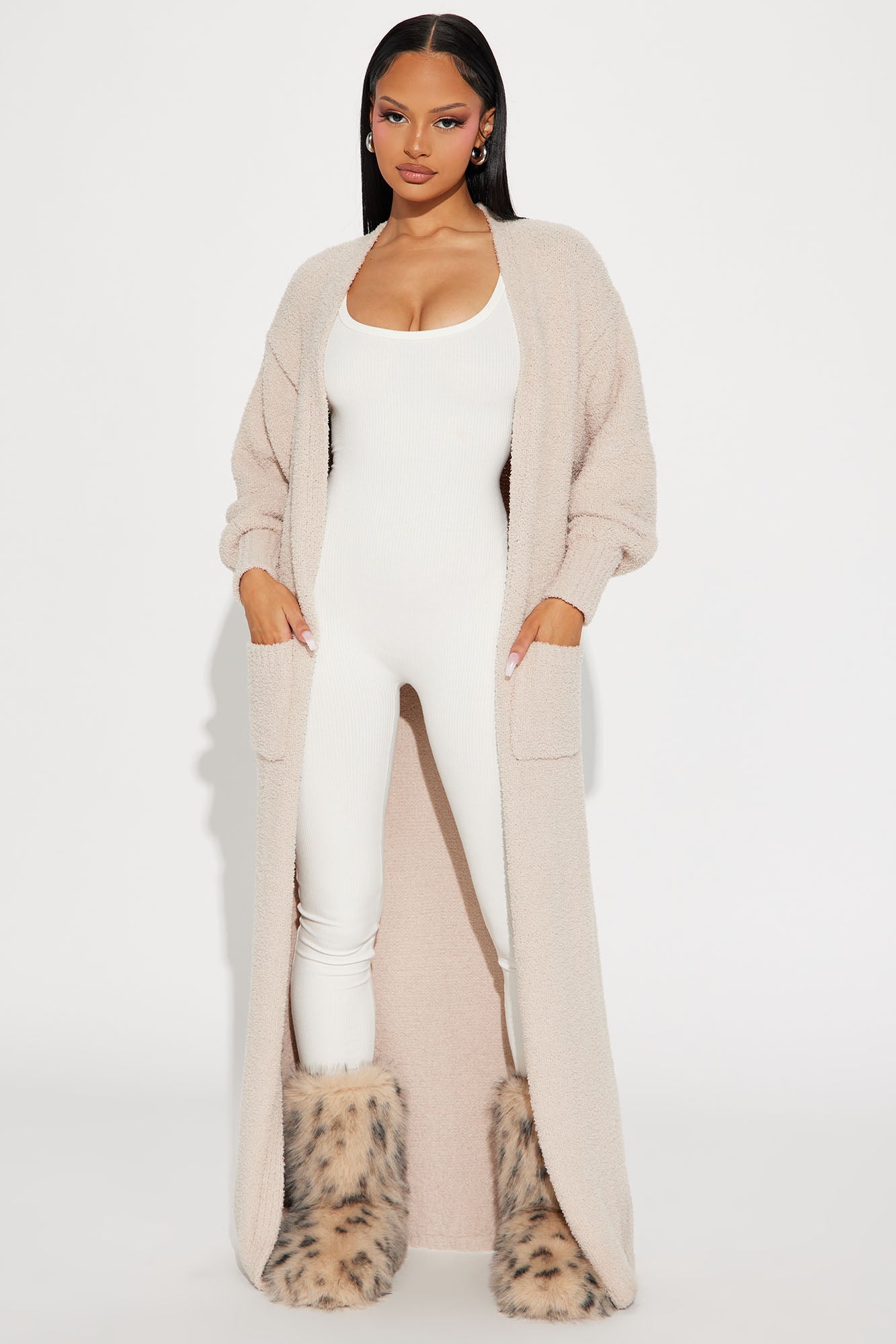 Katja Color Block Cropped Cardigan - Black/combo - Image 53